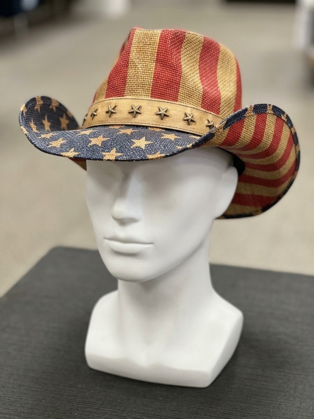 Peter Grimm American Flag Cowboy Hat - Red, Blue, Tan